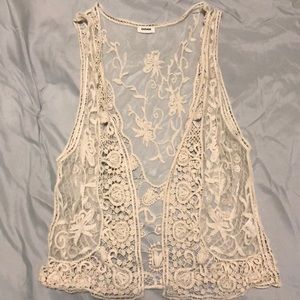 GARAGE Lace Vest (see through) cream colored